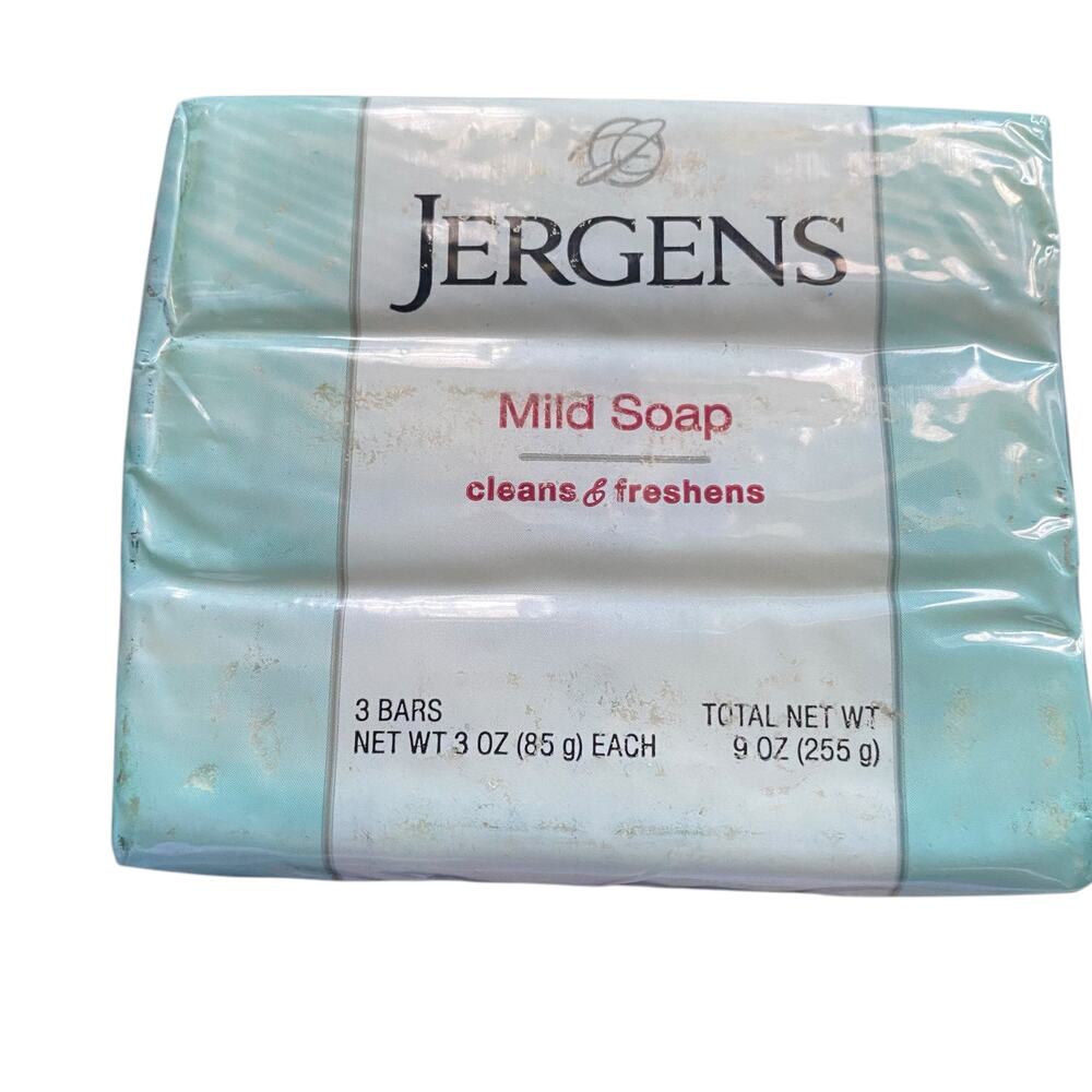 Jergens Mild Soap 3 x 3 oz Bars NEW Sealed Cleans Freshens Body Shower Skincare